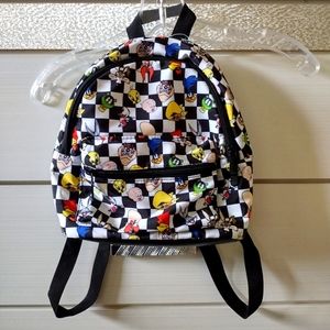 (Looney Tunes) nylon checkered mini backpack!!